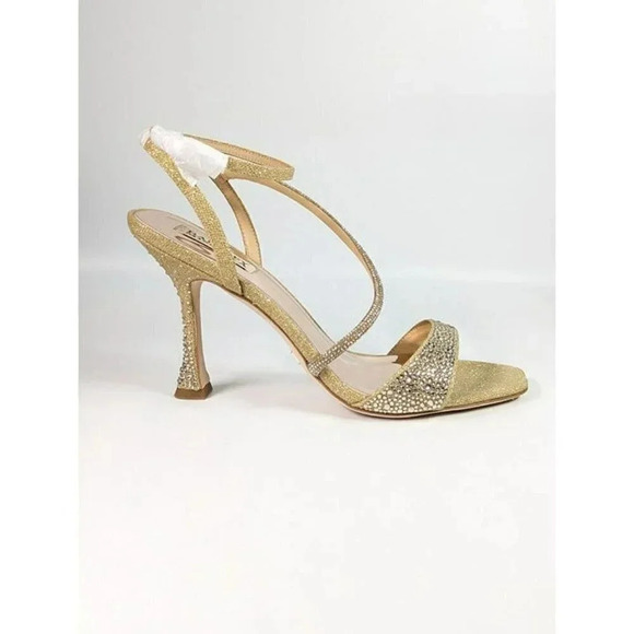 Badgley Mischka Sally Women's Rhinestone Satin Heel Sandals Size 9.5 (MSRP $235) - Picture 2 of 9